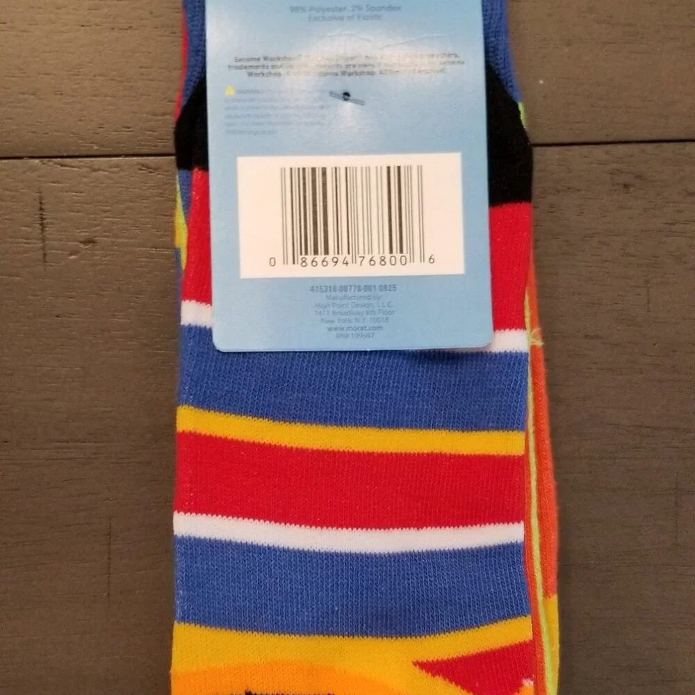 Sesame Street Bert & Ernie/Oscar the Grouch 2-Pair Adult Novelty Crew Socks